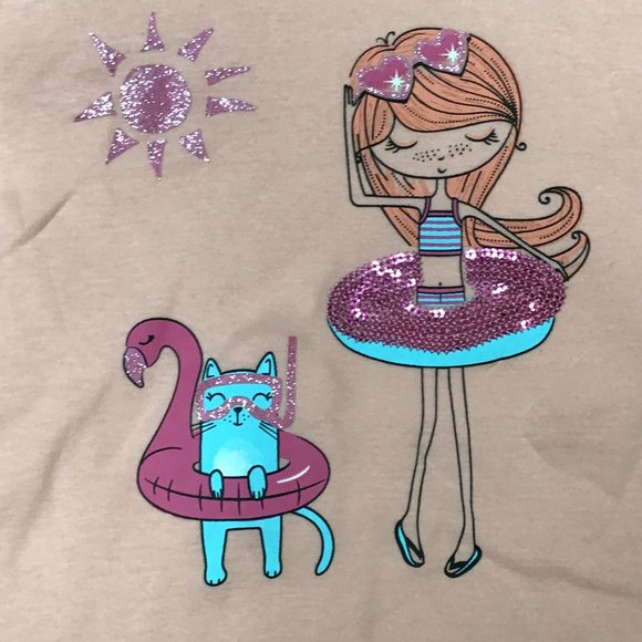 Pl Sleep | Girl's T-shirt | Orange | Size 6 - Picture 2 of 3